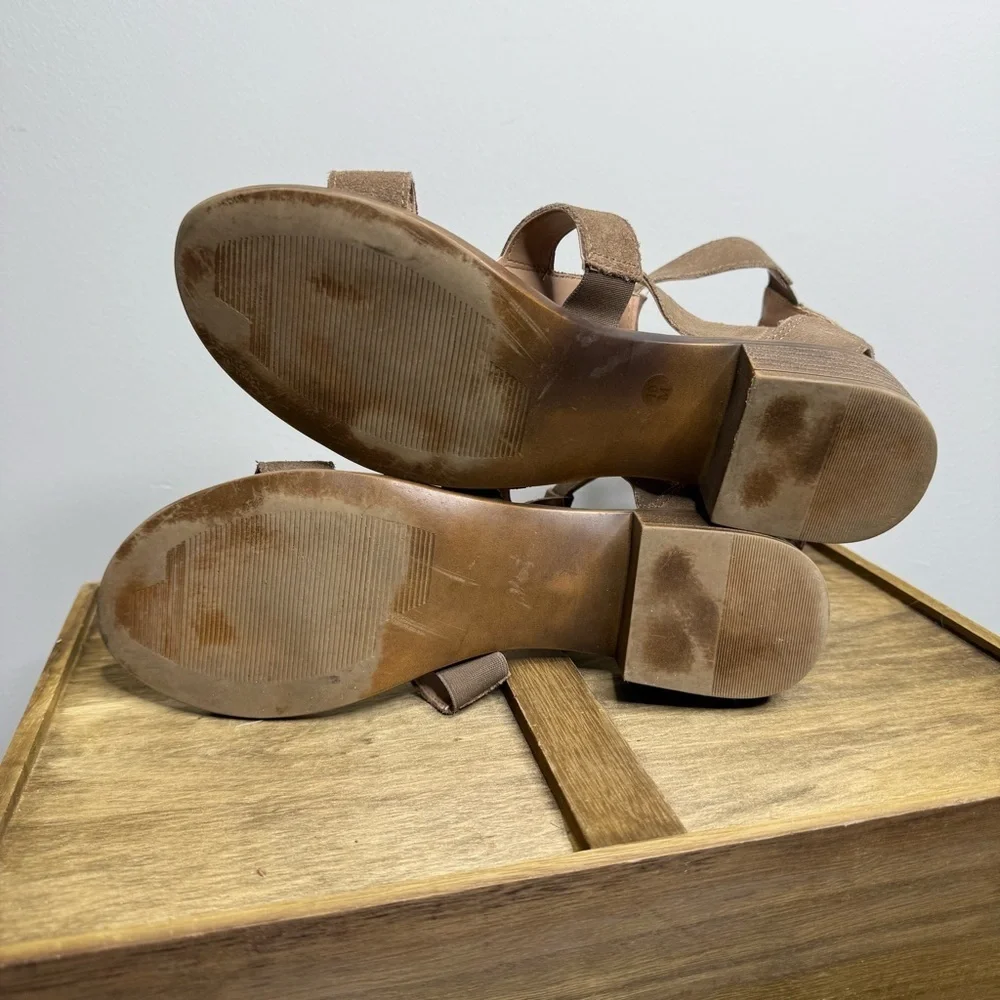 Steve Madden Daviss gladiator sandal in taupe suede